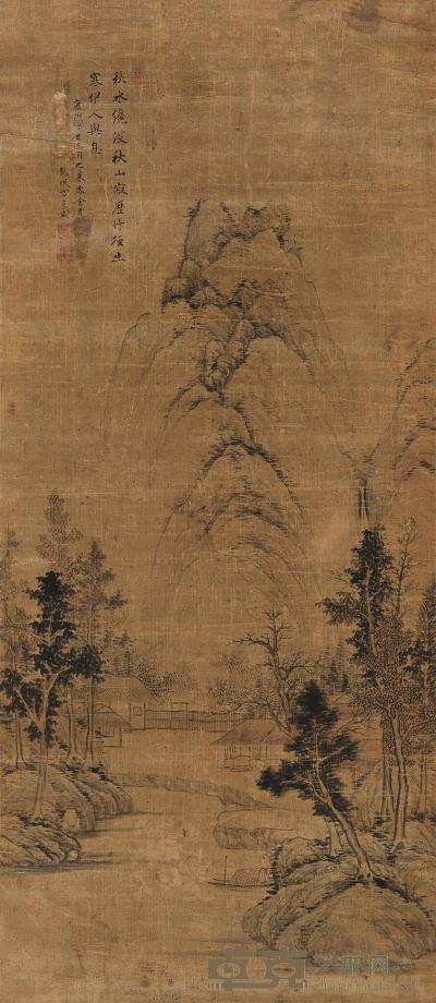 方亨咸 1677年作 秋山图 立轴 96×42cm
