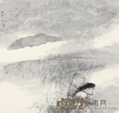 周思聪 1990年作 风雪夜归图 镜心 69×66cm