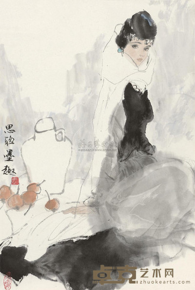 周思聪 墨趣 立轴 66×45cm