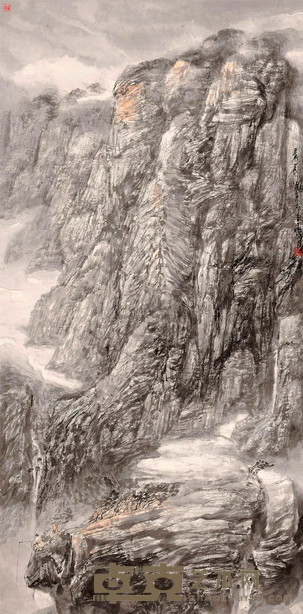 祁海峰 2010年作 晨光 镜心 136×68cm