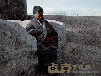罗中立 1987年作 稚子 76.7×101cm