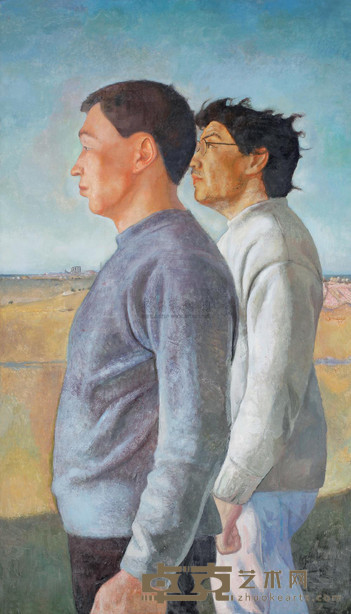 朝戈 2006年作 乐民与长胜 160×92cm