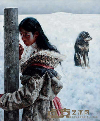 艾轩 2008年作 藏族少女 120×99cm