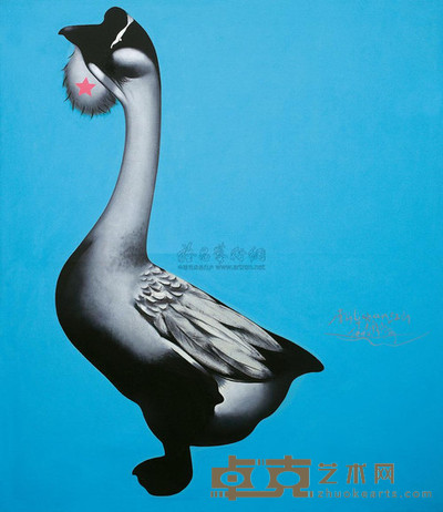 李山 1994年作 胭脂系列——每星期的七天:六十六号 150×130cm
