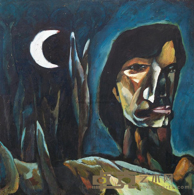 王川 1985年作 自画像 61×61cm
