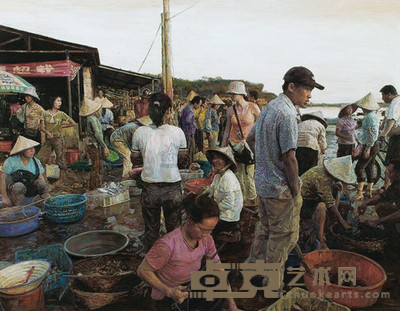 陈新 渔市 135×175cm