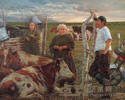 张可扬 布里亚特黄昏的邂逅 160×200cm