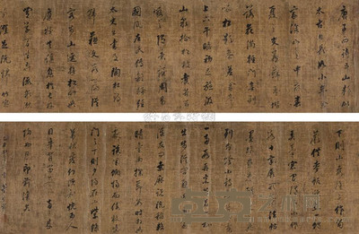 董其昌 (款) 书法 手卷 28×178cm