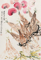张大壮 蔬果 立轴