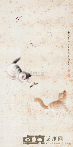 曹克黉 耄耋图 镜心 118×60cm