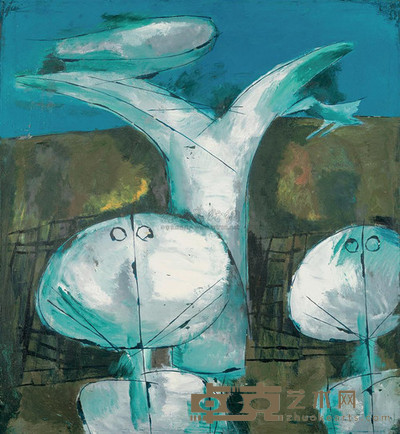 李山(油) 1982年作 原始混沌 109×99cm