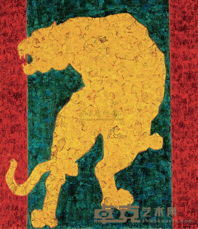 薛松 1998年作 百虎图 158×139cm