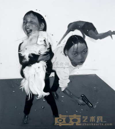 郭伟 1999年作 室内 蚊子与飞蛾之一 206×186cm