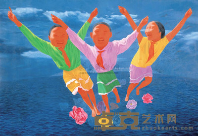 方力钧 1996年作 1996-10-1 256×364.5cm