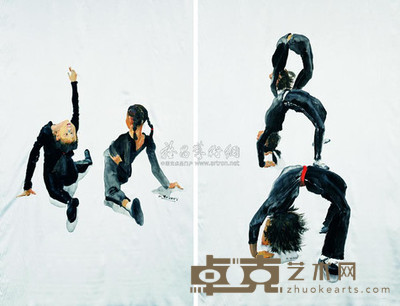 喻红 2005年作 体操系列之四 之六 600×110cm