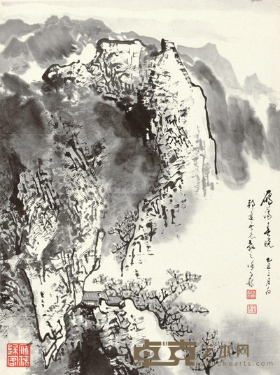 徐子鹤 1985年作 雁荡春晓 镜心 40×30cm
