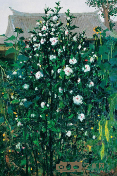吴冠中 1975年作 木槿 120×80cm