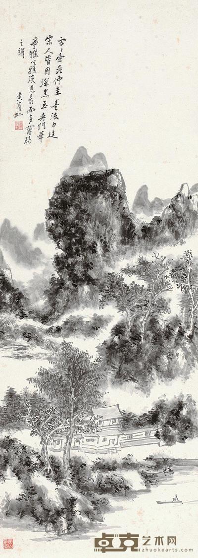黄宾虹 山水 立轴 72.4×26.1cm