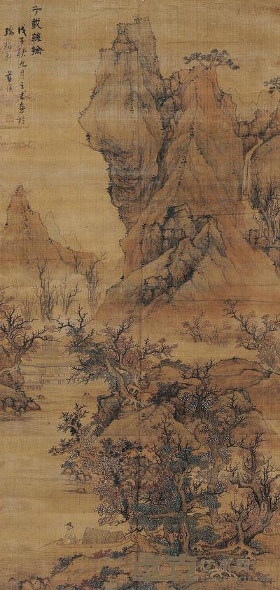 蓝瑛 1648年作 千载丝纶 立轴 171×82cm