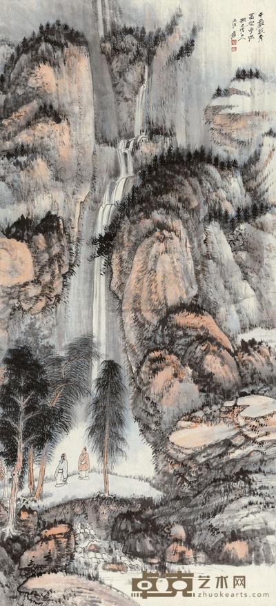 张大千 千岩万壑图 立轴 142×65cm