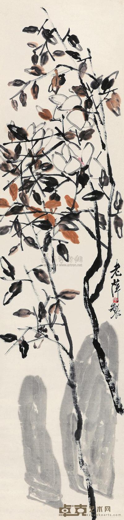 齐白石 白玉满堂 立轴 140×34cm