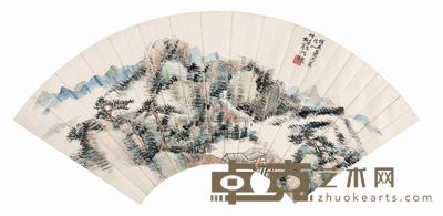 尹同愈 秋壑幽居 扇面 19×51cm