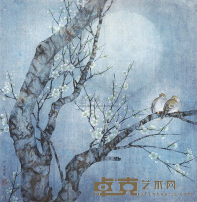 赵秀焕 2007年作 清夜啾鸣 立轴 67×65cm