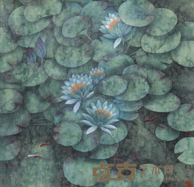 赵秀焕 2009年作 露华清梦 立轴 62×62cm