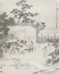 李子牧 2010年作 鉴古图 镜心
