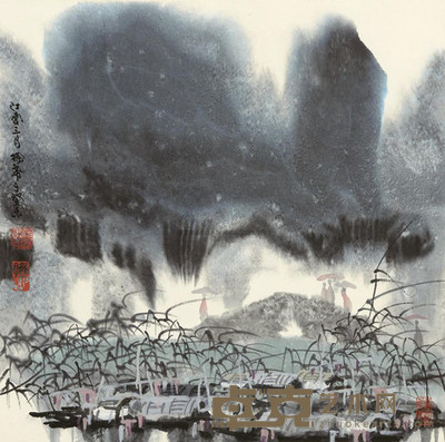 徐希 2003年作 江南三月 镜心 68×68cm