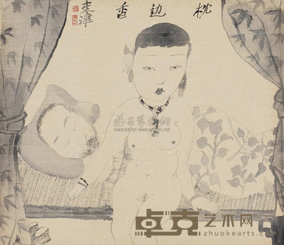 李津 枕边香 镜心 38×44cm