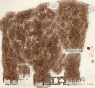 晁海 2010系列之二 镜心 91×97cm