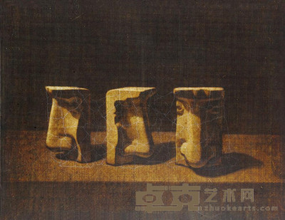 姜吉安 面具 镜心 47×62cm