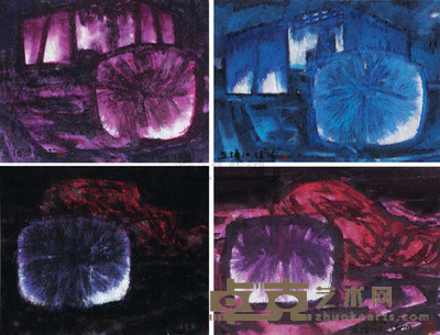 赵绪成 世博璀璨(英国馆) 镜框 48×38cm×4