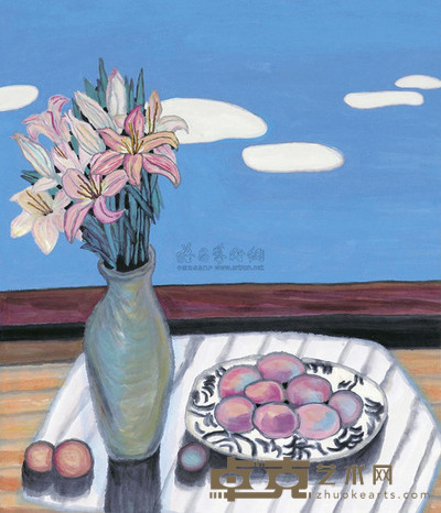 杨佴旻 百合 镜心 69×68.5cm
