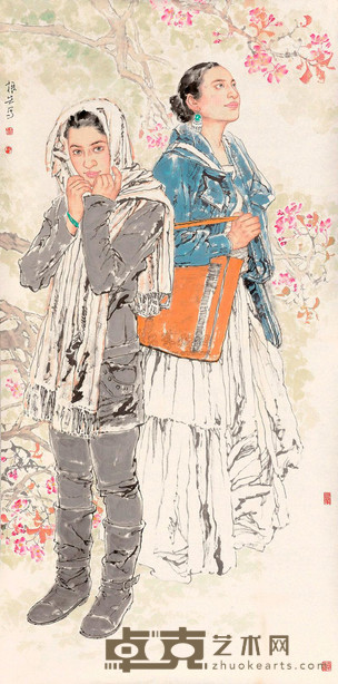 王根生 2006年作 海棠季节 镜心 137×69cm