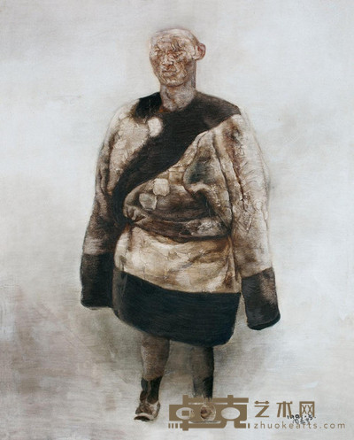 周春芽 1991年作 穿着袍子的男人 150×120cm