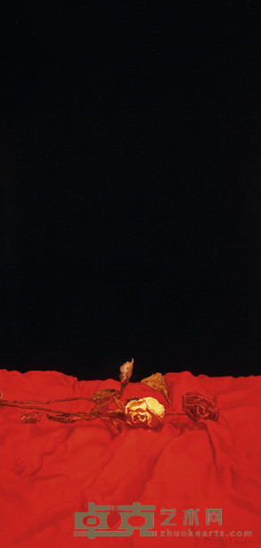 彭斯 2006年作 红殇 138×68cm