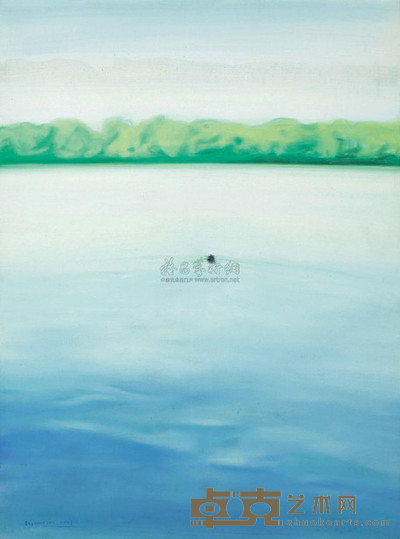 章剑 2001年作 游向对岸 130×97cm