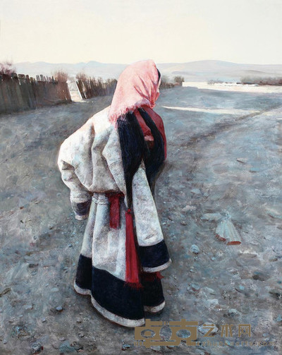 艾轩 1987年作 农村之晨 40×30cm