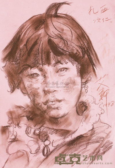 艾轩 1998年作 扎西次仁 40×30cm