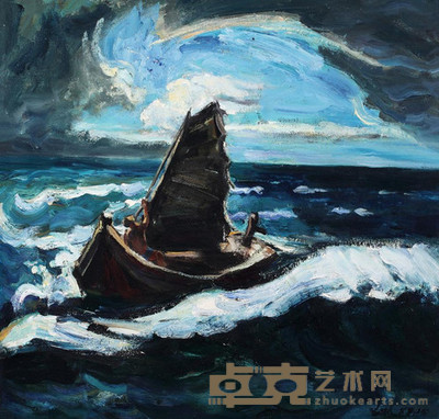 刘小东 1987年作 海潮 64×67cm