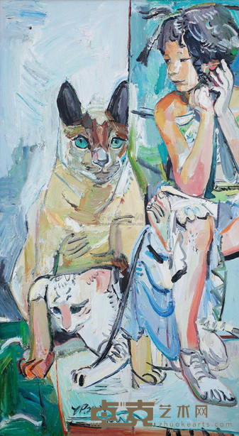 闫平 2004年作 你是我的朋友 160×90cm