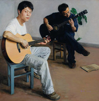 孟欣 2003-2005年作 两个吉他手