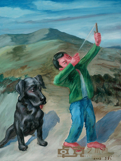 丁武 2008年作 童年01号 80×60cm