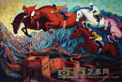 陈锦芳 飞跃万里长城 101×149cm