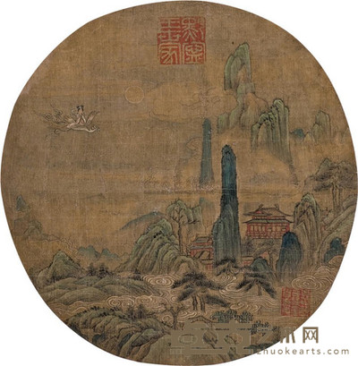 佚名 有凤来仪图 圆光 直径25cm