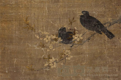 佚名 八哥 立轴 33×48cm