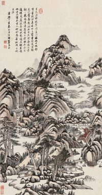 王原祁 （款） 山水 立轴