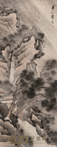 龚贤 （款） 雨归图 立轴 148×57cm